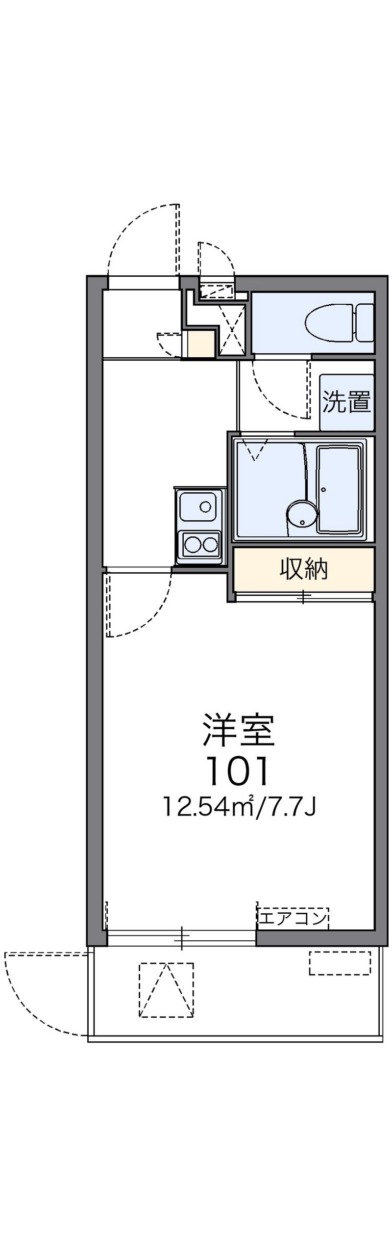 レオパレス拓亀島 間取図