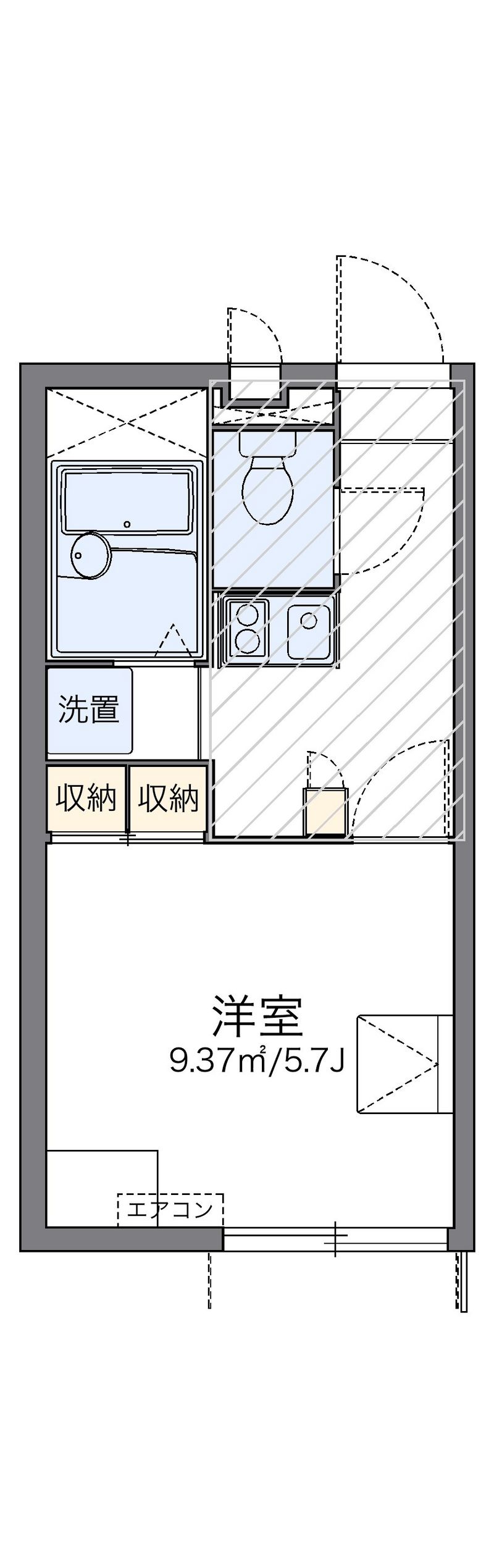 レオパレスサンオーク 間取図