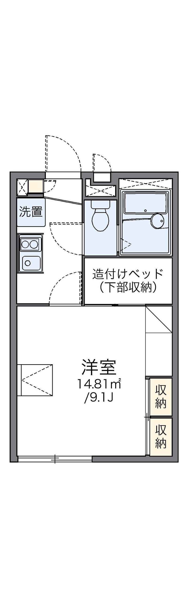 レオパレスプティフォンティーヌ 間取図