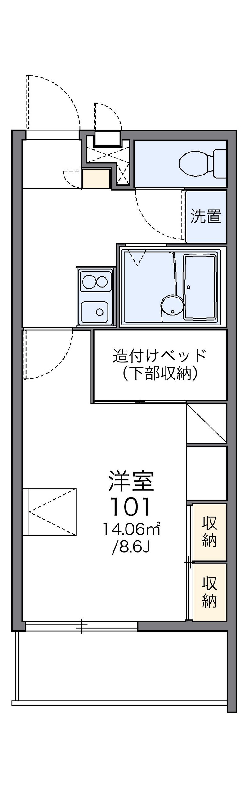 レオパレスボヌール 間取図