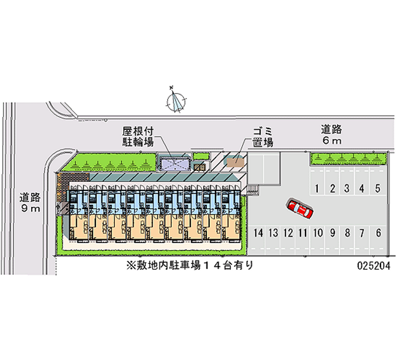 レオパレスサンライズ富谷町 月極駐車場