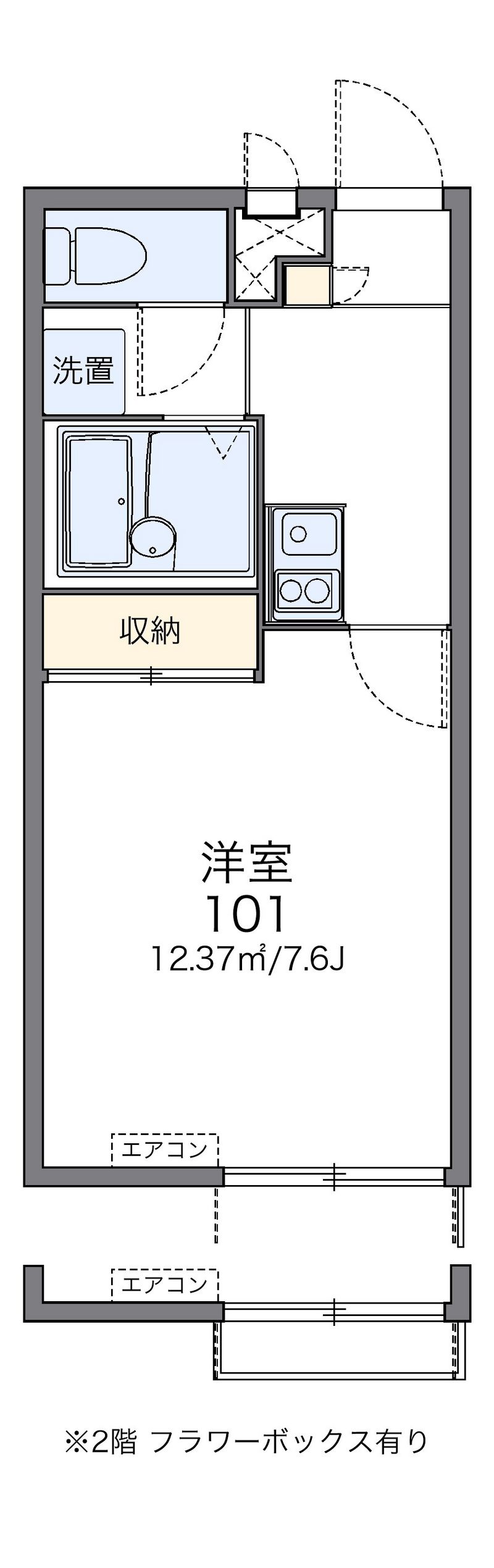 レオパレスマーメイドⅢ 間取図