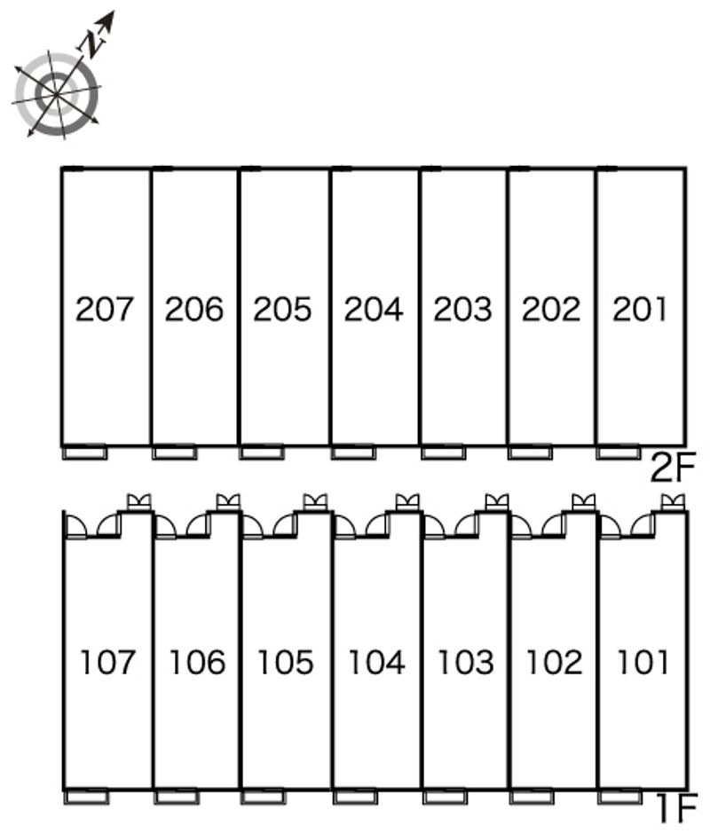 レオパレス空港南Ⅲ 間取配置図