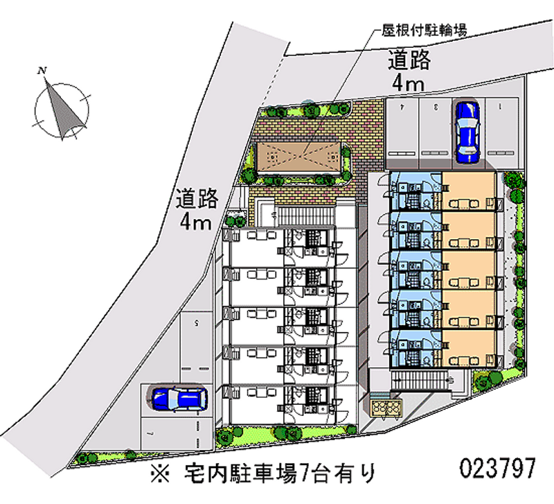 レオパレスシャトル香椎駅Ｂ 区画図
