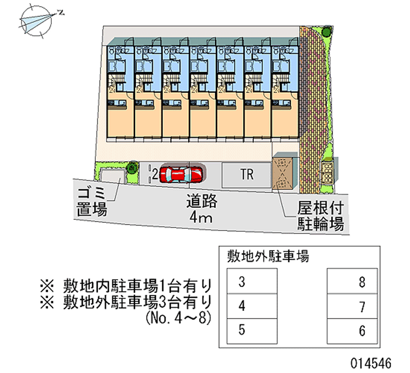 レオパレスＮｉｓｈｉｄａ 月極駐車場