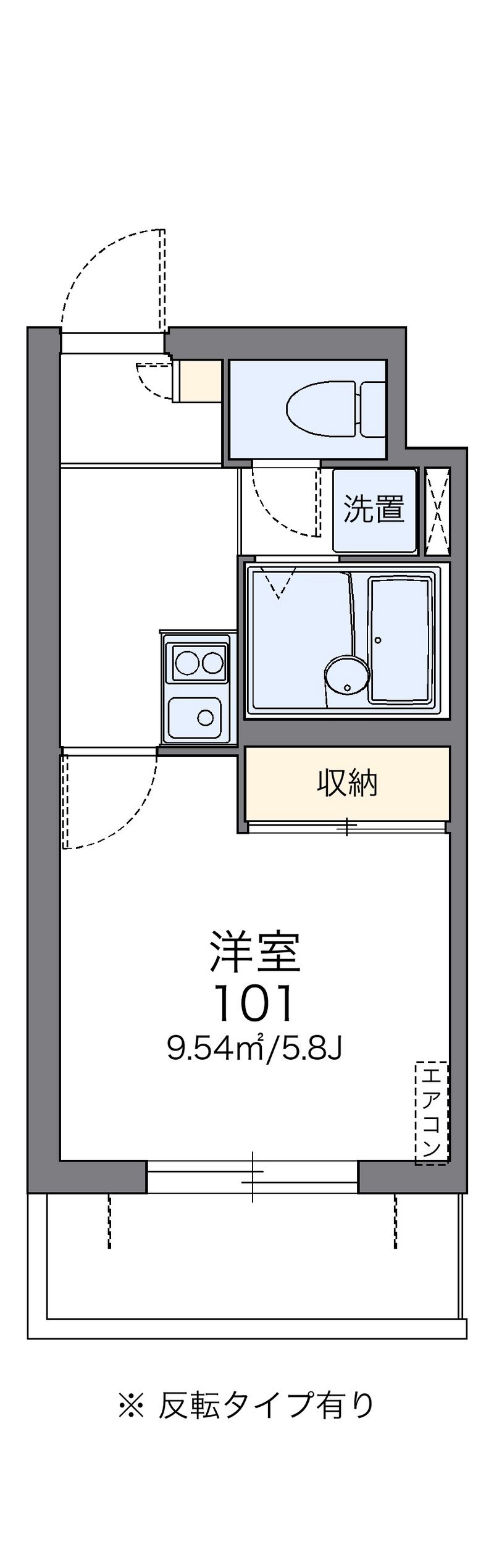 レオパレスアザレア 間取図