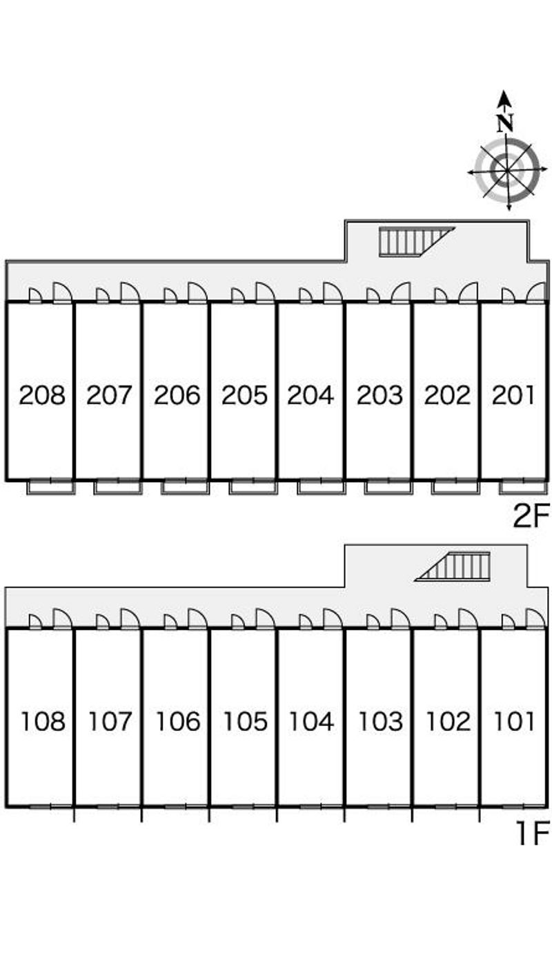 レオパレスサンデン７ 間取配置図