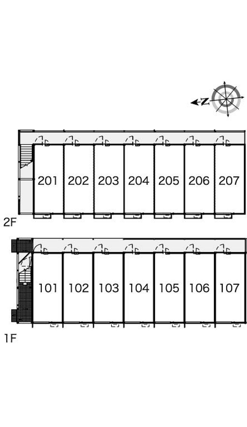 レオパレス９街区 間取配置図