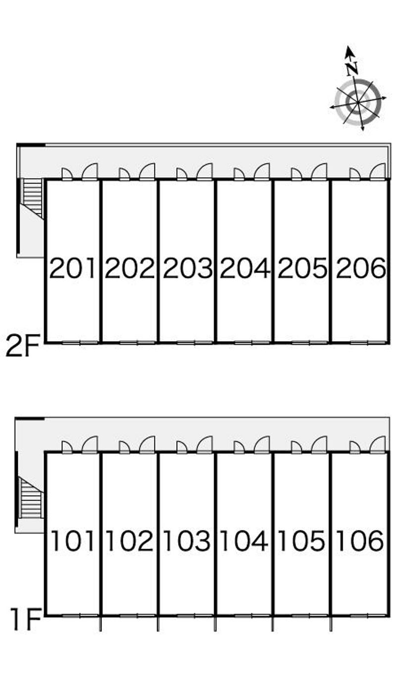 レオパレスみやび 間取配置図