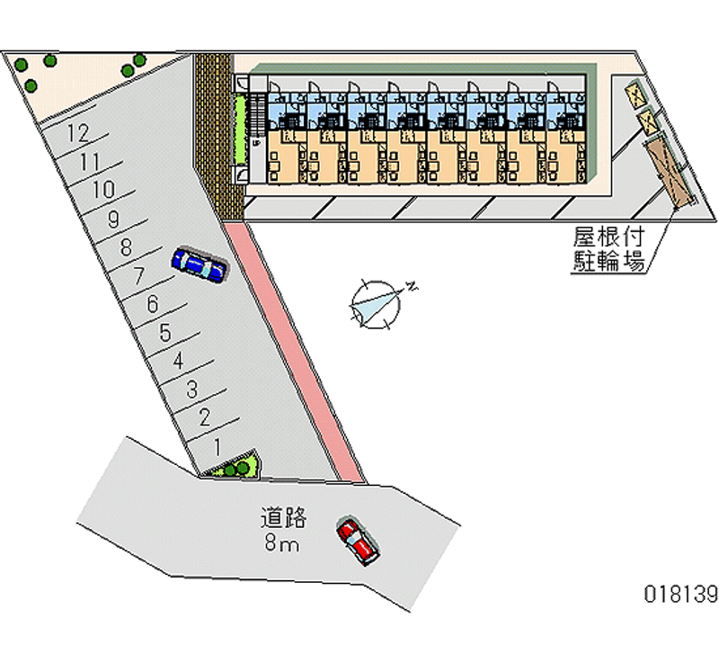 レオパレスハピネスＭ 月極駐車場