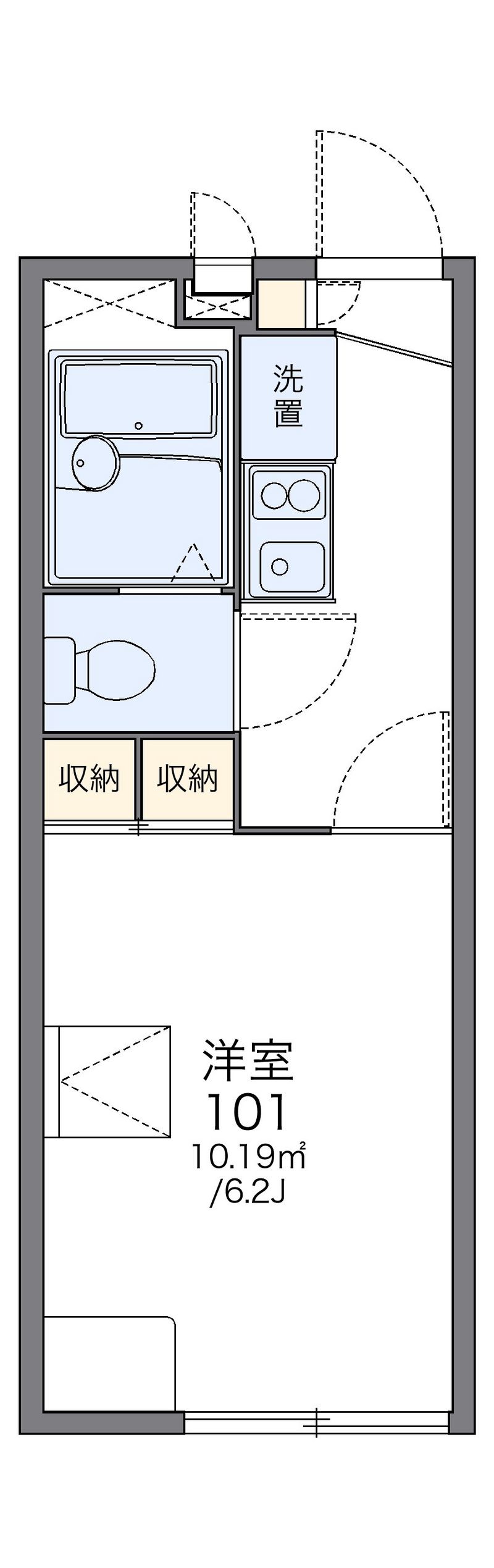 レオパレスアップハウス 間取図