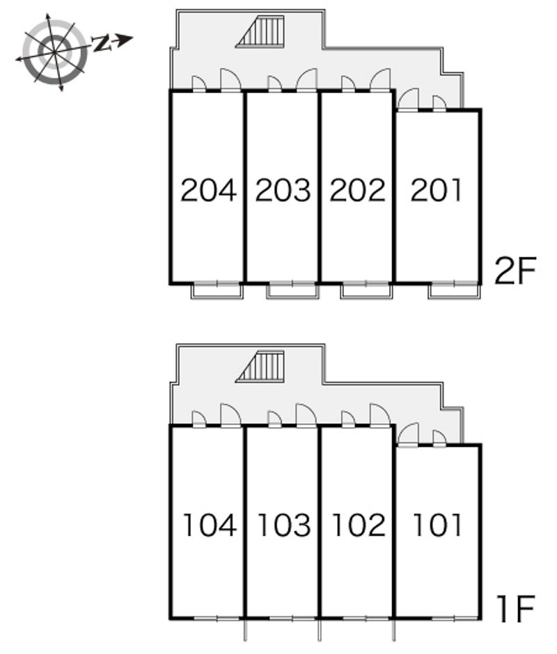 レオパレスサニーホームズ　Ⅱ 間取配置図
