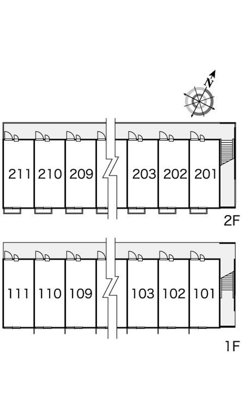 レオパレスアークハイツⅡ 間取配置図