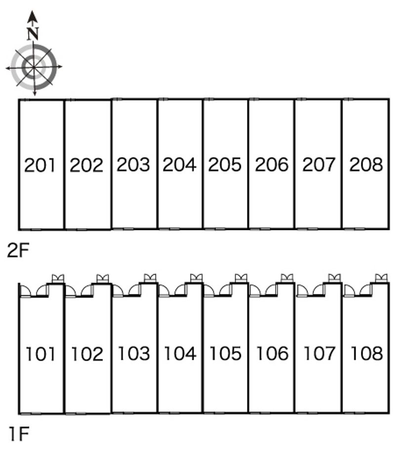 レオパレスミリオンハイツⅡ 間取り配置図