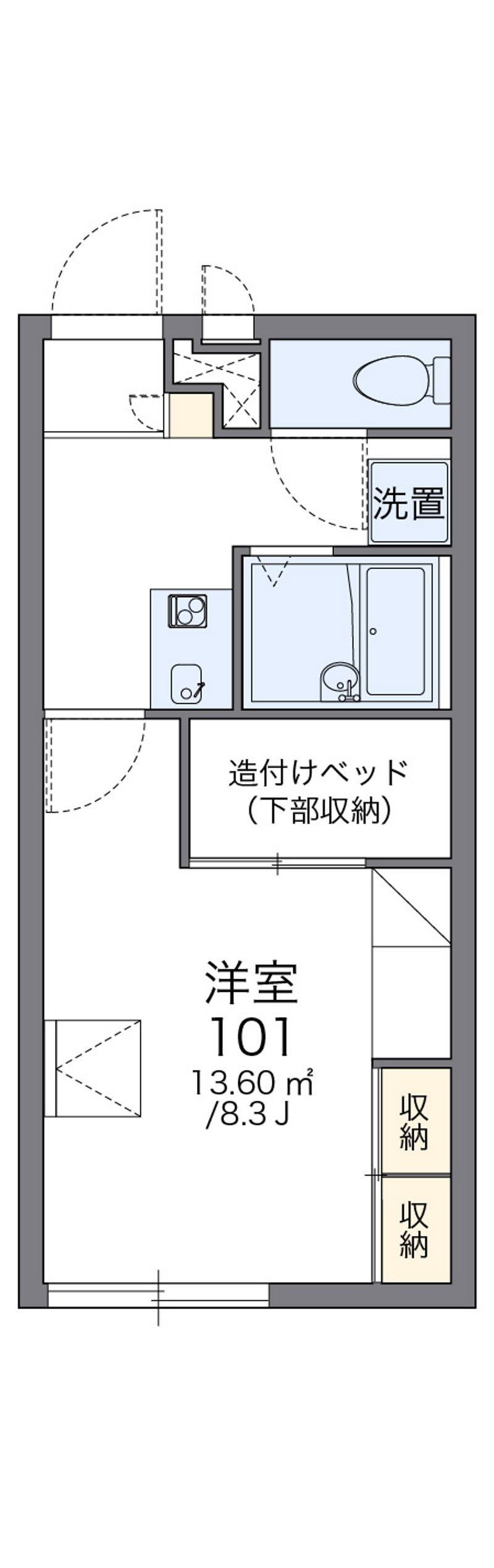 レオパレスクローバー 間取図