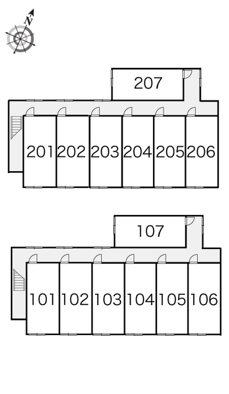 レオパレスグローリー 間取配置図