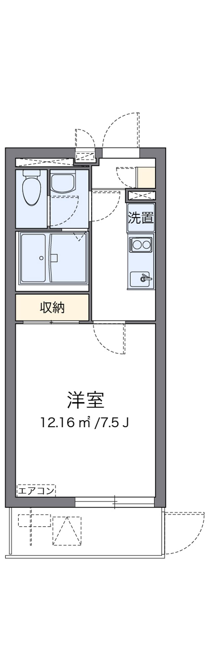 クレイノ浪華Ⅵ 間取図