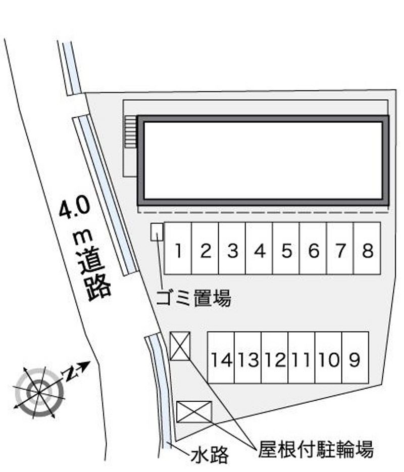 レオパレスシャルマン上道Ⅱ 駐車場