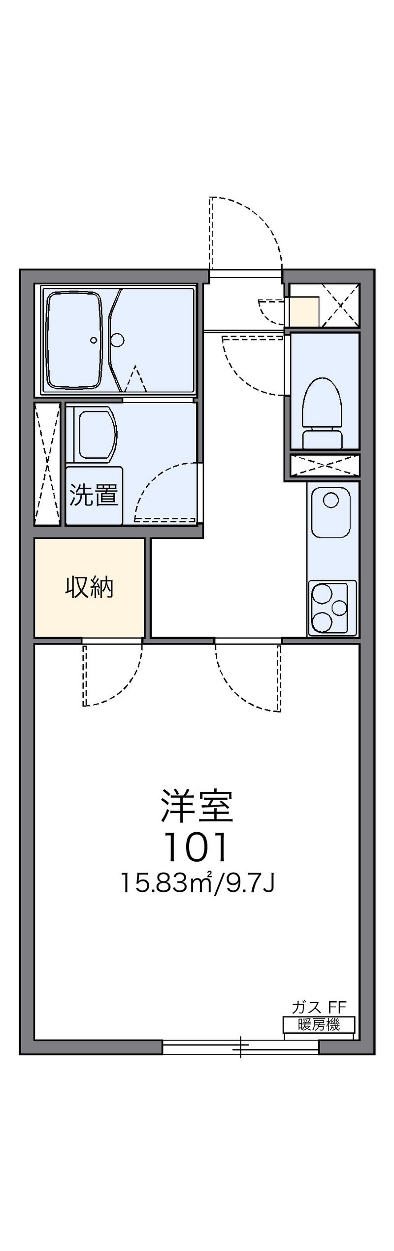 レオパレスエクシールⅡ 間取図