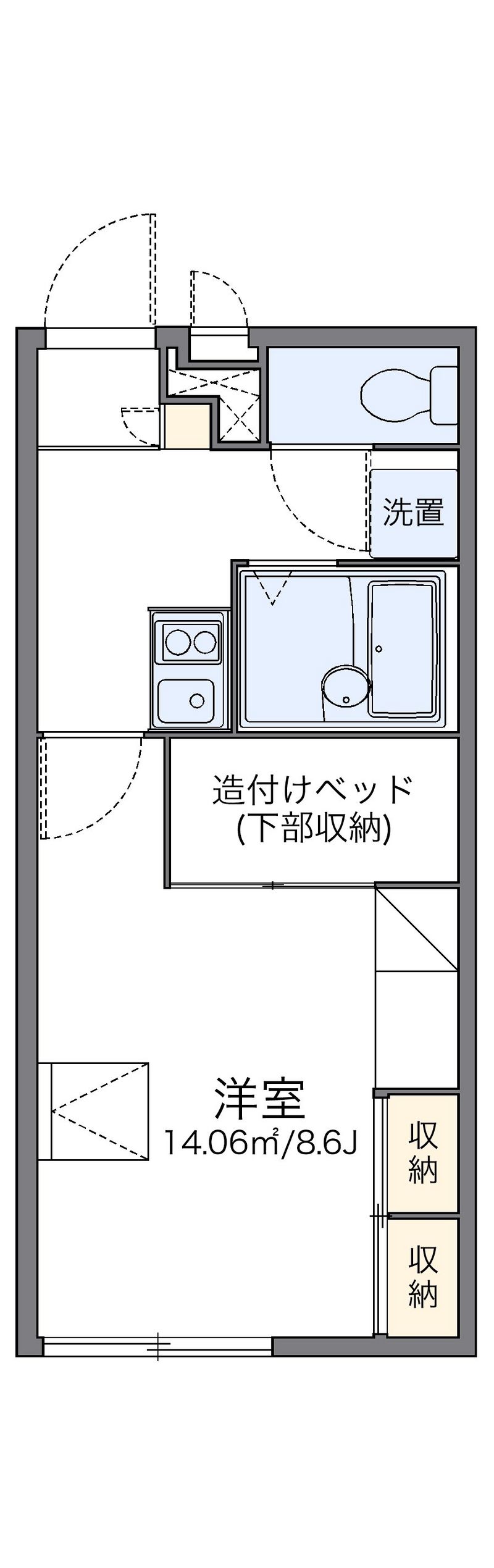レオパレスイチ　イチ　イチ 間取図