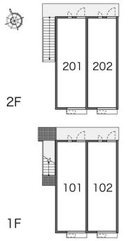 レオパレスシセル　ワン 間取配置図
