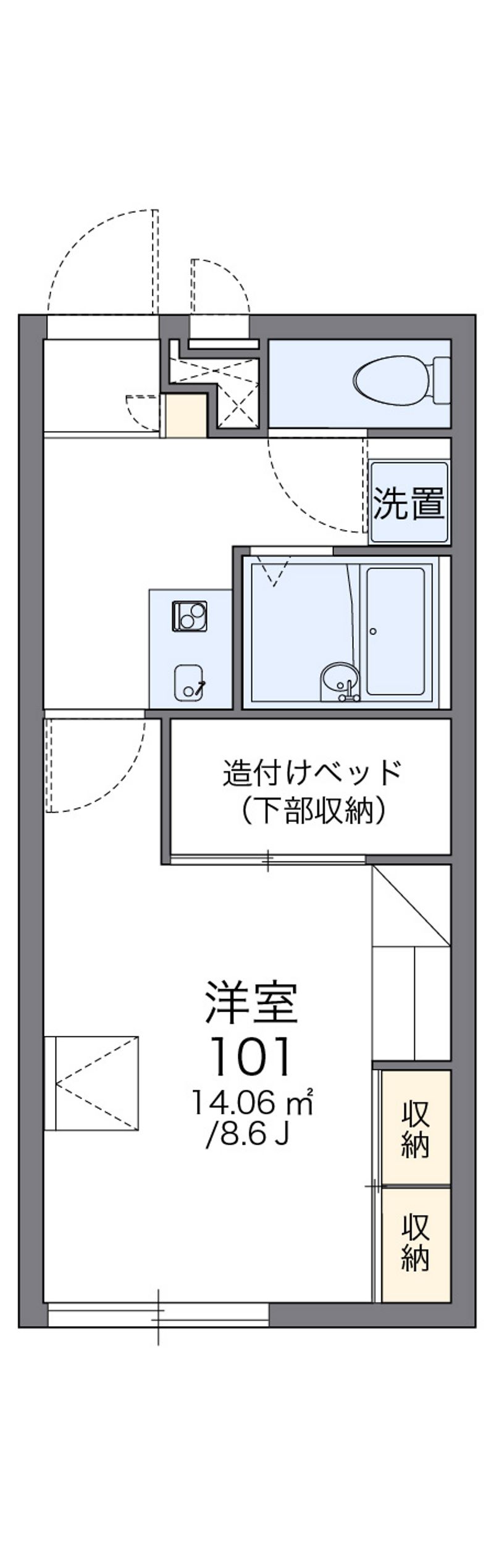 レオパレスグリーンヒルズ 間取図