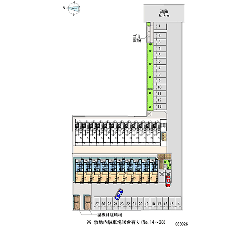 38026 Monthly parking lot