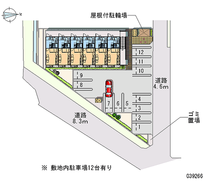 レオパレスウィスタリア弐番館 月極駐車場