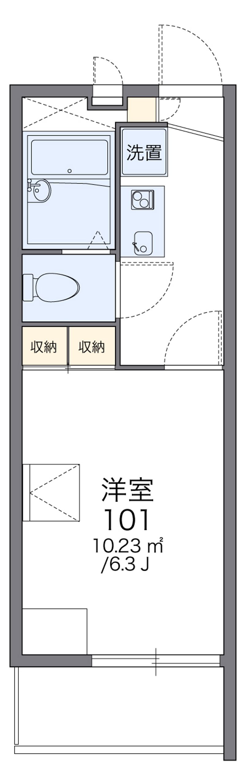レオパレスオリザ　アウレア 間取図
