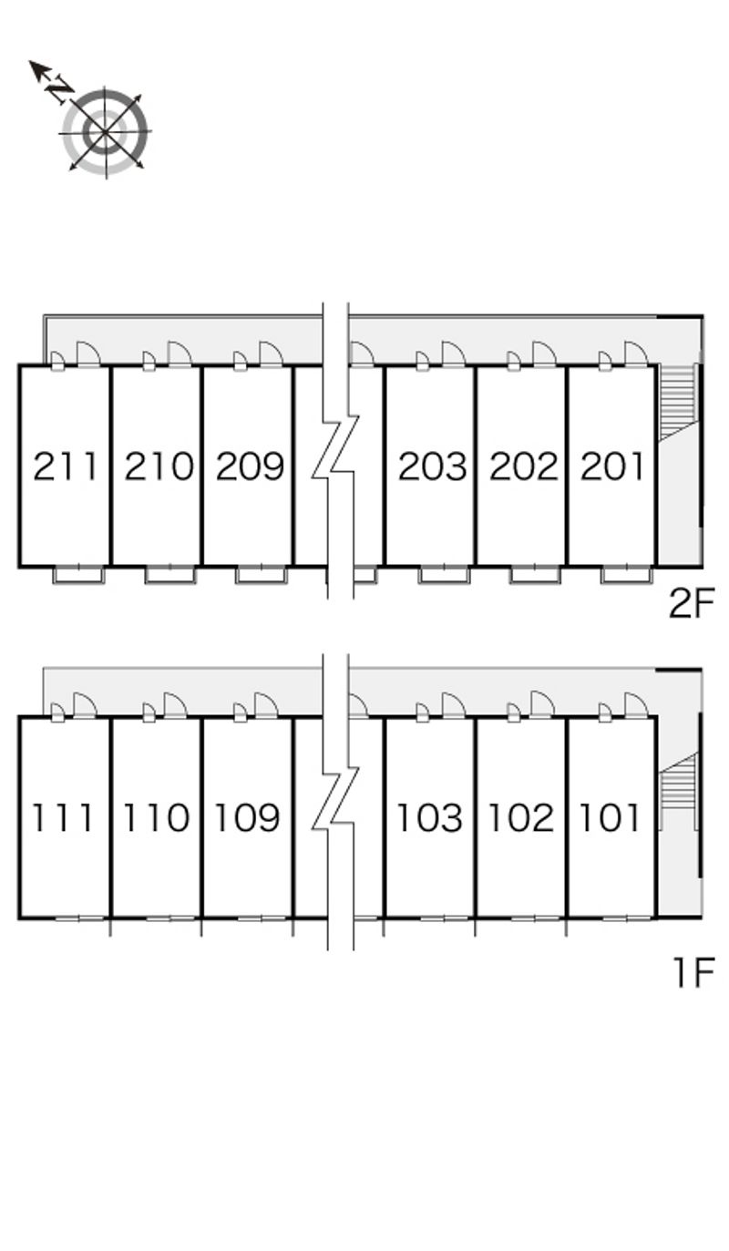 レオパレス灯 間取配置図