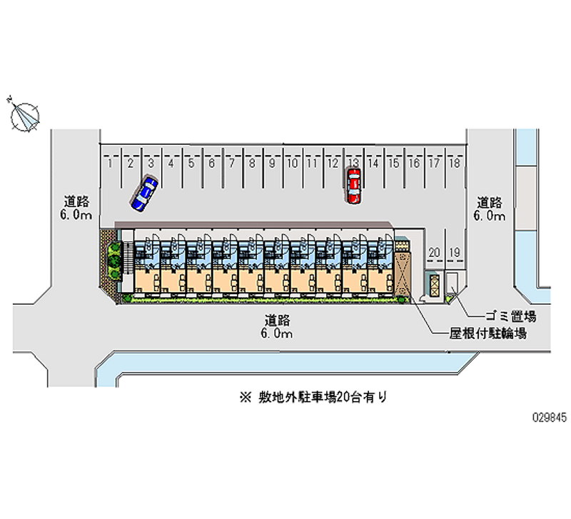 レオパレスヲビレ４３６ 月極駐車場