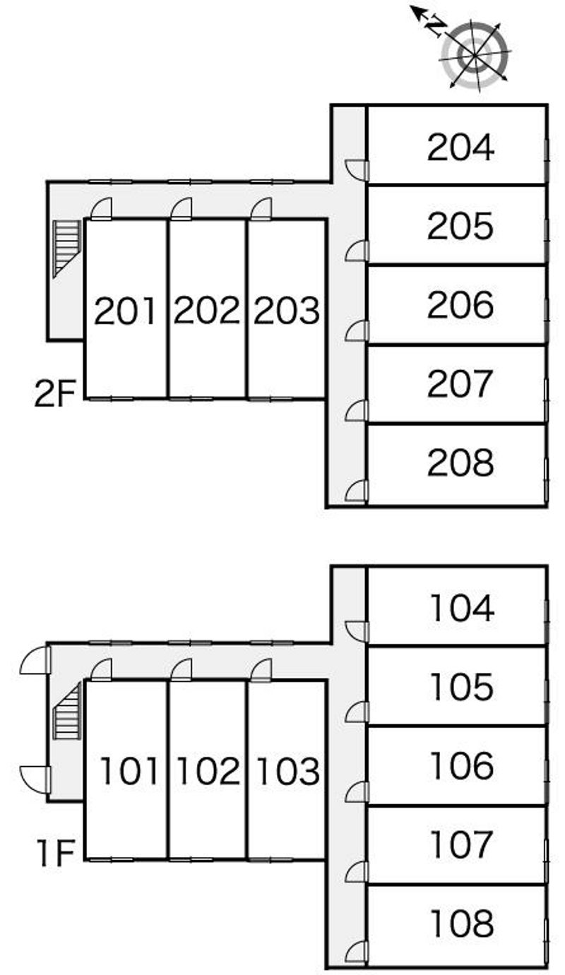 レオパレスシバザクラ 間取配置図