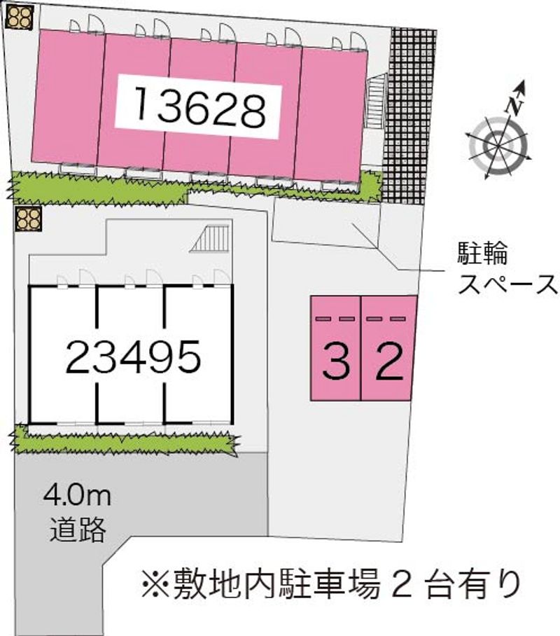 レオパレスメルベーユ 駐車場