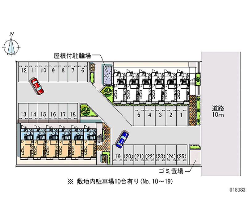 レオパレス中屋敷Ｂ 月極駐車場