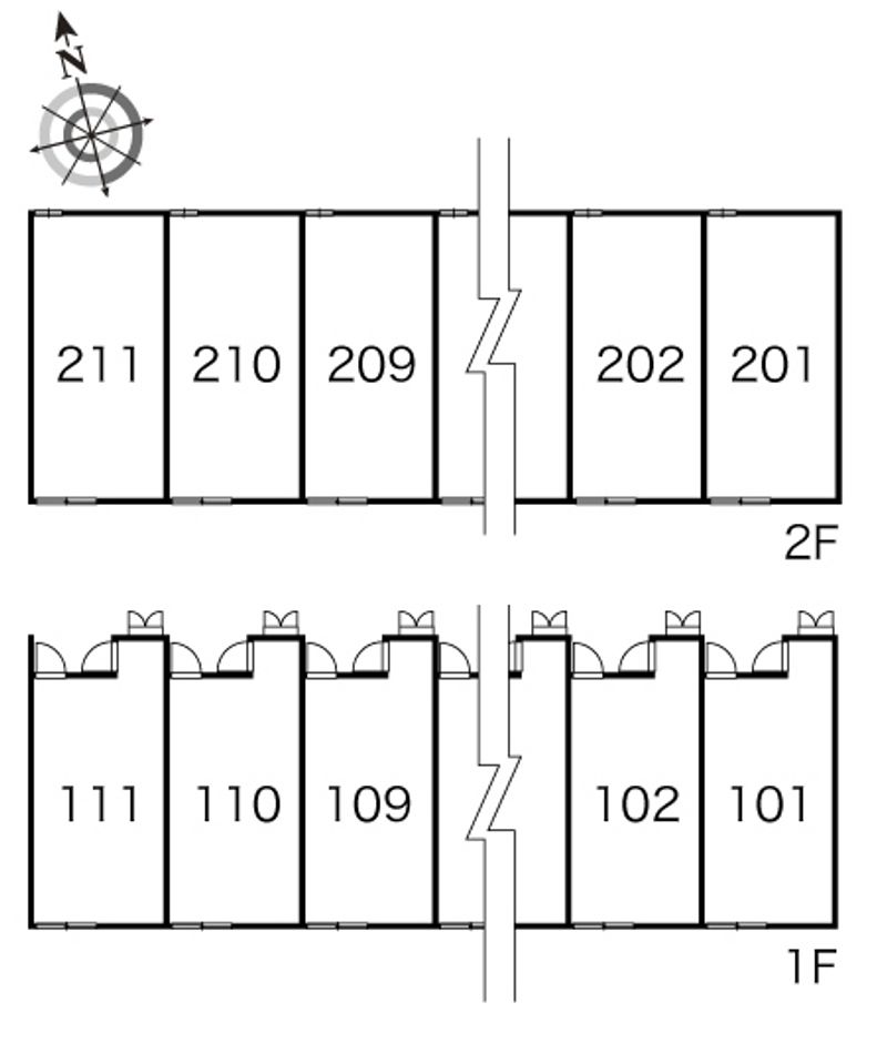 レオパレス東海 間取配置図