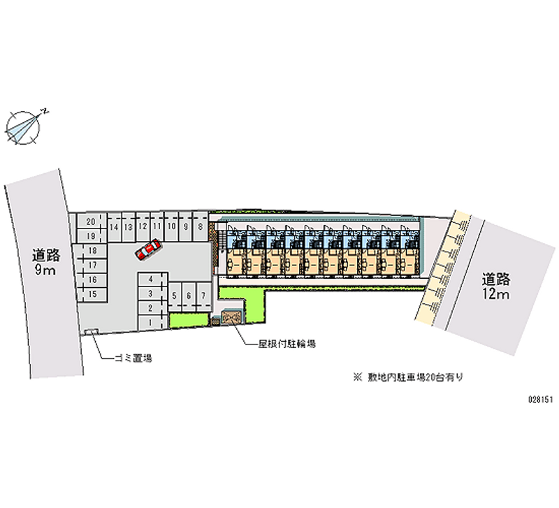 レオパレスマロンハイム 月極駐車場