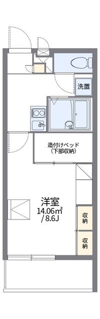 レオパレスサンコート学園前Ｂ 間取り図