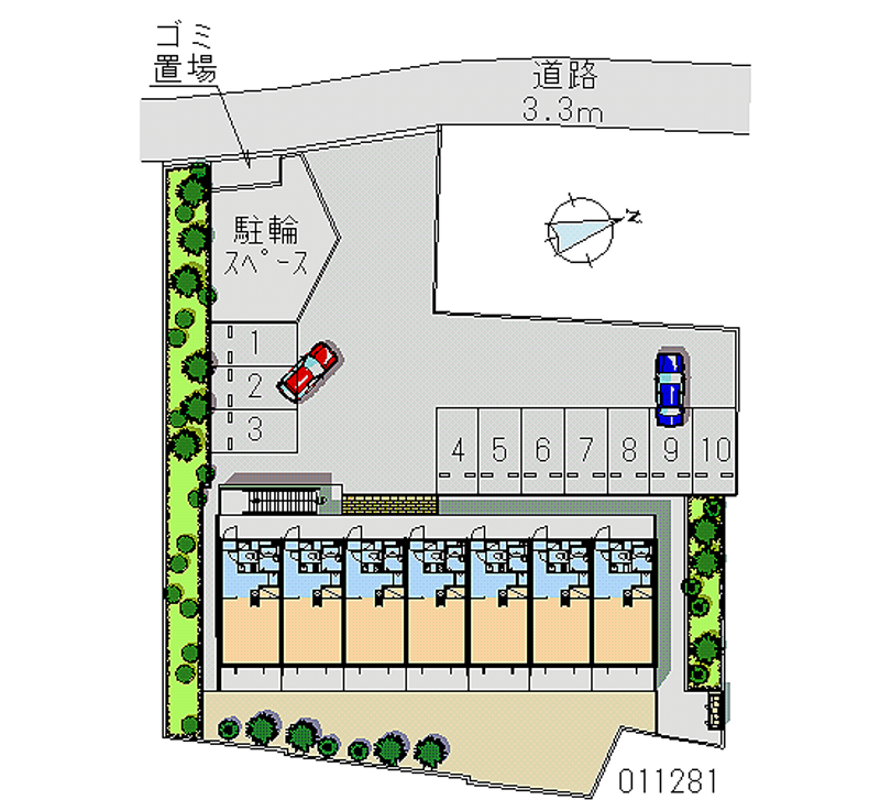 レオパレスＡＯＫＩ 月極駐車場