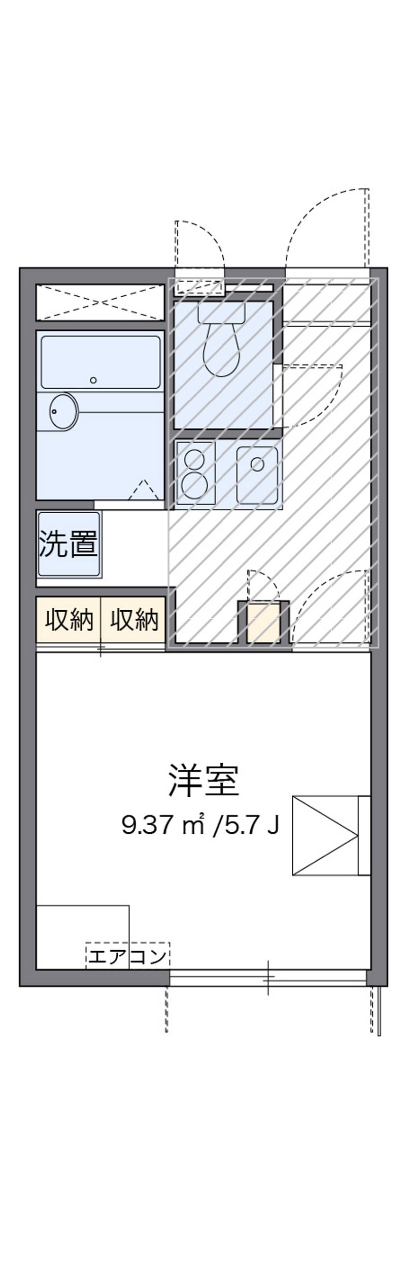 レオパレス足高 間取図