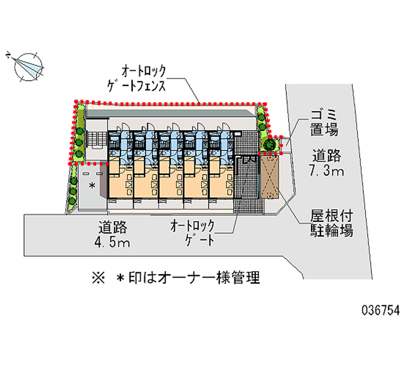 レオパレスカーサ　ウィステリア 区画図
