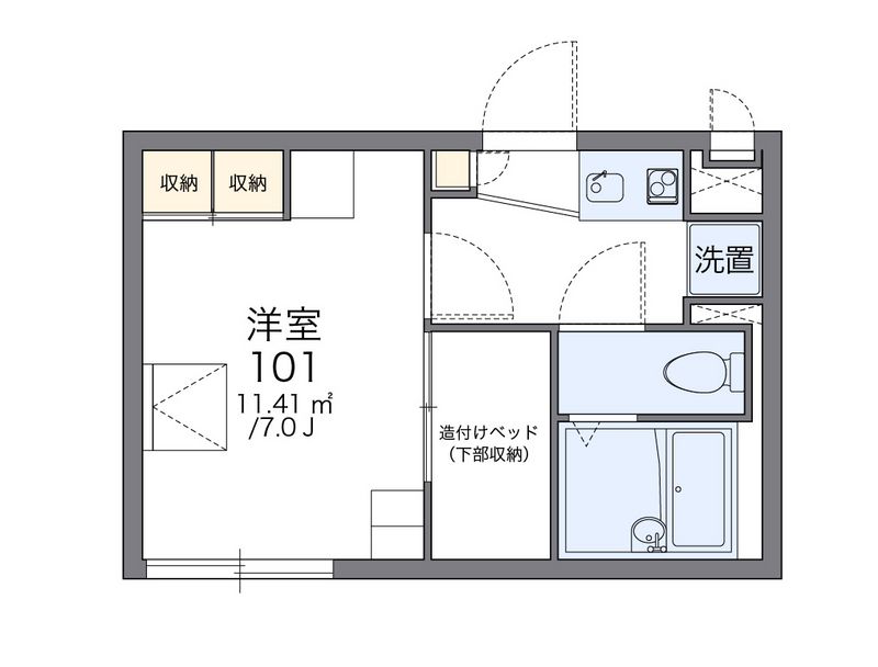 レオパレスひだまり 間取図