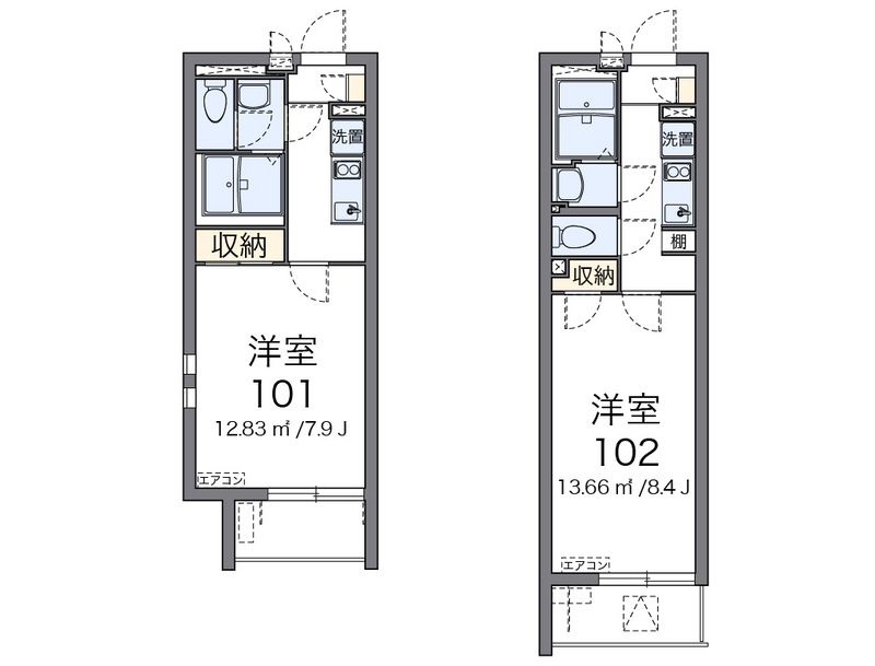クレイノ黄金屋Ⅲ 間取図