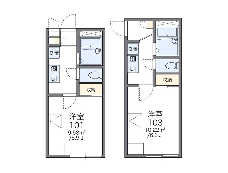 レオパレス虹 間取り