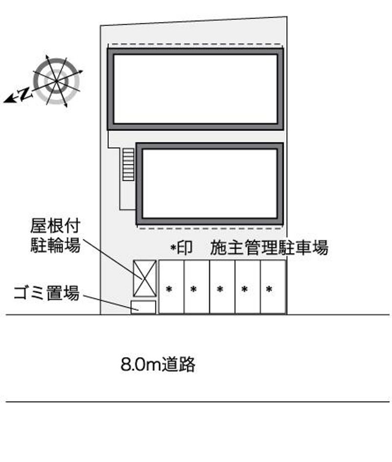 レオパレス本町公園 配置図