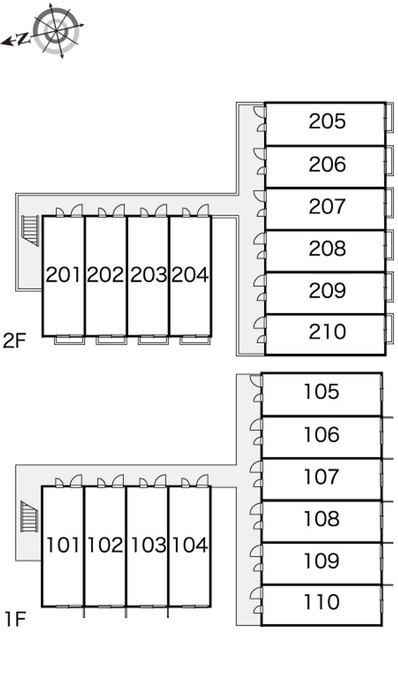 レオパレスアイリス学研台Ⅱ 間取り配置図