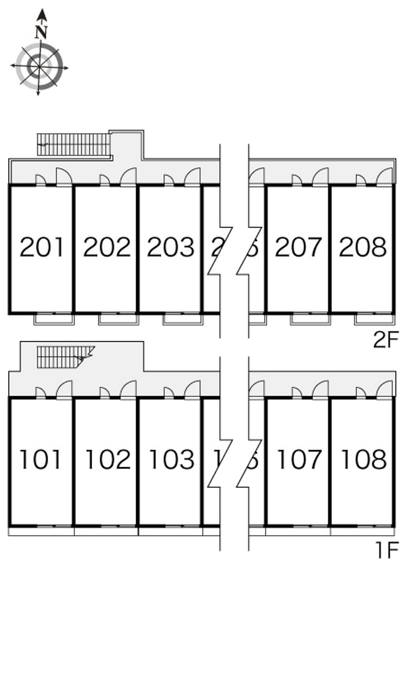 レオパレスＬＡ　ＣＡＳＡ 間取配置図