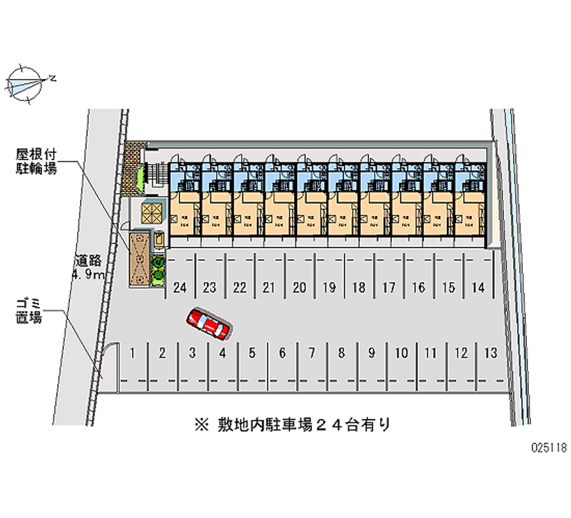 レオパレスフレグラント 月極駐車場