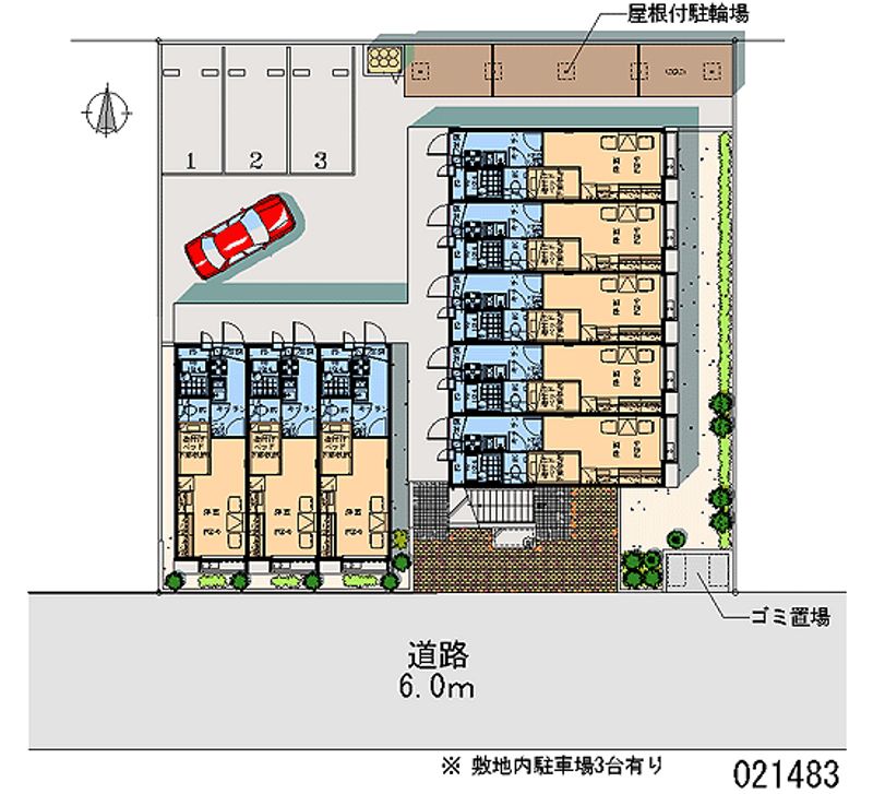 レオパレスベガⅢ 月極駐車場