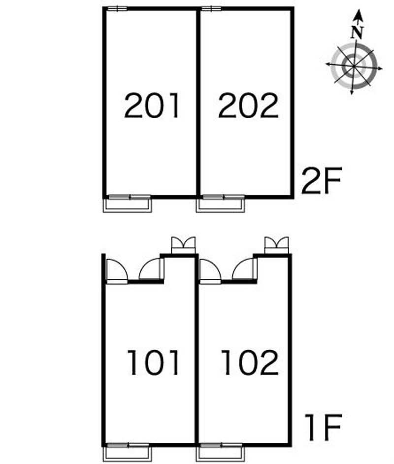 レオパレスフィールド　Ⅱ 間取り配置図