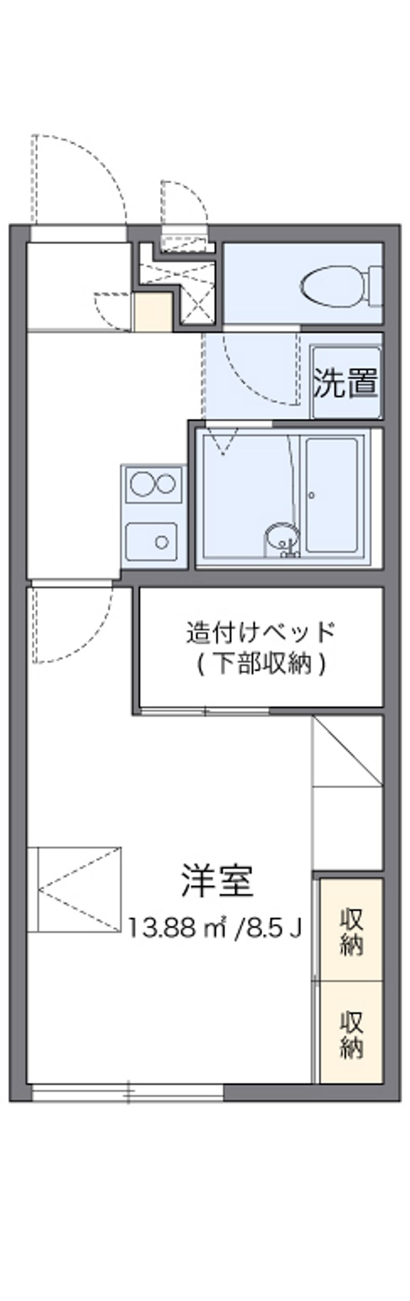 レオパレスハロー　ハッシー 間取図